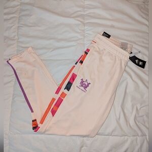 Adidas Pink and Purple Sweatpants Athletic Style Thebe Magugu